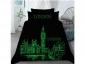 Povlečení Svítící povlečení Paříž/Londýn - Bavlna