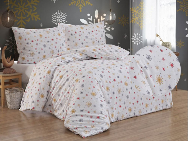 Povlečení Zima červená - Bavlna